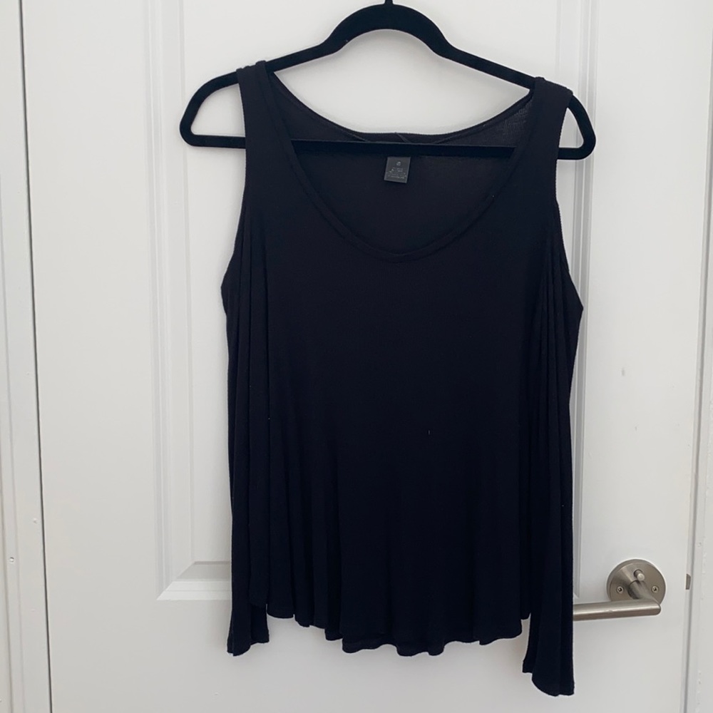 Black Cold Shoulder Top by AQUA